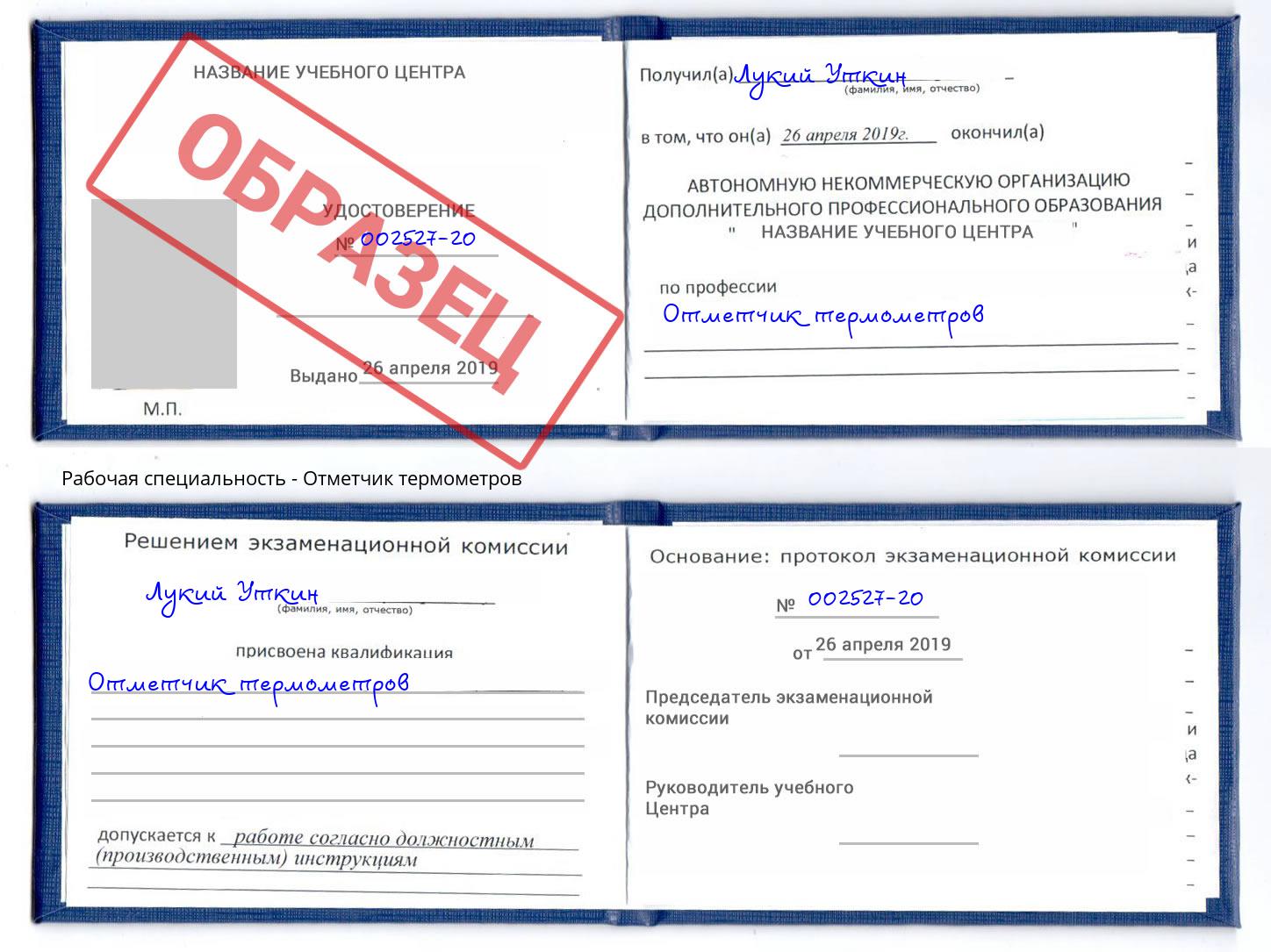 Отметчик термометров Переславль-Залесский