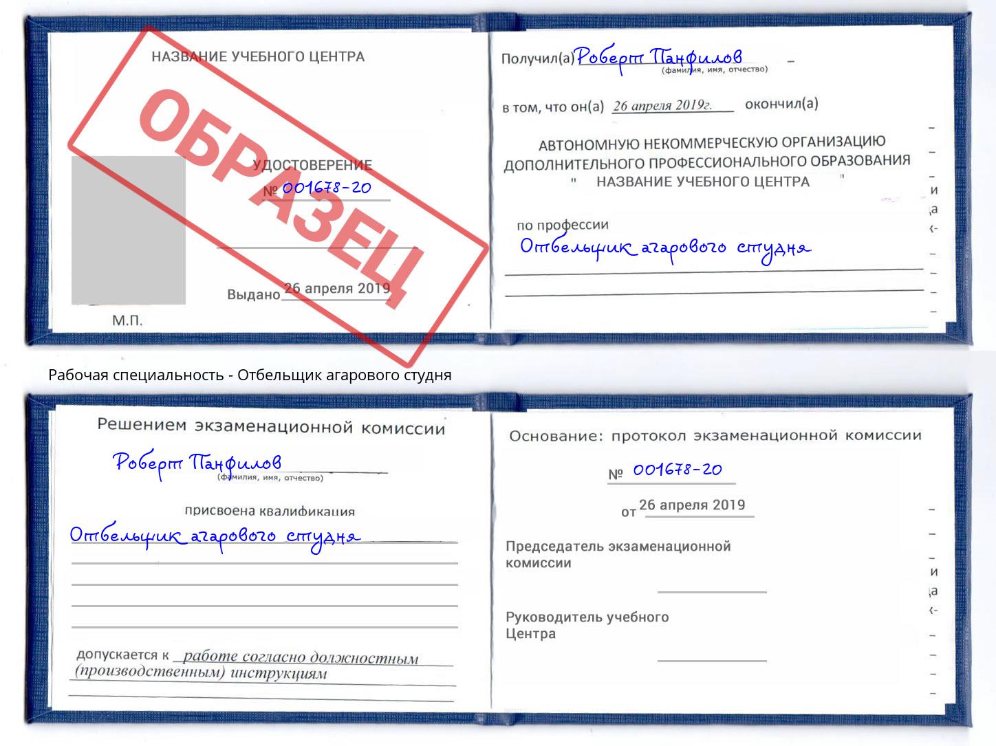 Отбельщик агарового студня Переславль-Залесский